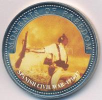 Libéria 2001. 10$ "Szabadság pillanatai-Spanyol polgárháború" multicolor T:PP kis ujjlenyomat Liberia 2001. 10 Dollars "Moments of Freedom- Spanish civil war" multicolor C:PP small fingerprint