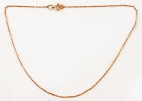 Arany(Au) 14 K gyermek nyaklánc, jelzett, h: 33 cm, 2,9 g / Gold 14 C necklace, 33 cm, 2,9 g