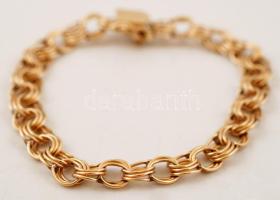 Arany(Au) 14 K karkötő, jelzett, 11,1 g / Gold bracelet, 11,1 g