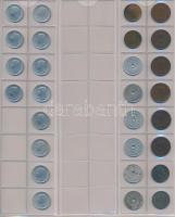 262db-os vegyes fillér, forint gyűjtemény néhány osztrák darabbal újszerű albumba rendezve, közte jo...