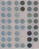 262db-os vegyes fillér, forint gyűjtemény néhány osztrák darabbal újszerű albumba rendezve, közte jo...