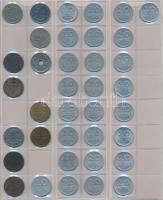 262db-os vegyes fillér, forint gyűjtemény néhány osztrák darabbal újszerű albumba rendezve, közte jo...