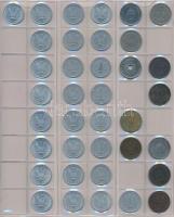 262db-os vegyes fillér, forint gyűjtemény néhány osztrák darabbal újszerű albumba rendezve, közte jo...