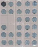 262db-os vegyes fillér, forint gyűjtemény néhány osztrák darabbal újszerű albumba rendezve, közte jo...