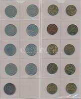 262db-os vegyes fillér, forint gyűjtemény néhány osztrák darabbal újszerű albumba rendezve, közte jo...