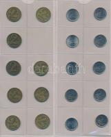 262db-os vegyes fillér, forint gyűjtemény néhány osztrák darabbal újszerű albumba rendezve, közte jo...