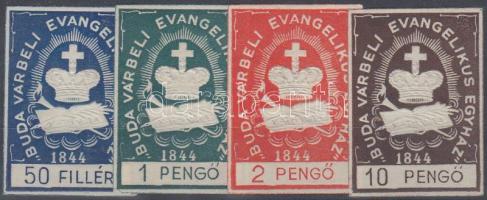 1930 Buda várbéli Evangélikus Egyház 1844 adomány bélyeg sor (4 klf)
