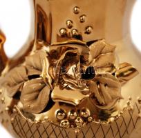 Dúsan aranyozott porcelán mokkás készlet, hat személyes készlet, plusz hozzá asztali dísztárgyak: vá...