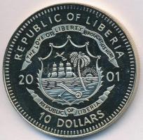 Libéria 2001. 10$ "Szabadság pillanatai-A Nobel-díjas Dalai Lama 1989." multicolor T:PP 
L...