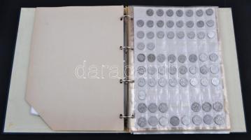 140db-os vegyes fillér, forint gyűjtemény újszerű albumba rendezve sok üres berakólappal T:vegyes
