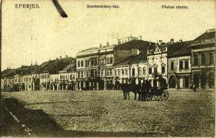 Eperjes, Fő utca, Szentandrássy-ház, Spitzer Mór üzlete, Divald Károly fia / Main street, shops