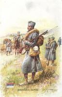 Infanterie Serbe / Serbian infantry soldier, s: Leon Hingre (EB)