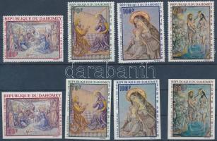Christmas, paintings perforated + imperforated set, Karácsony, festmények fogazott + vágott sor