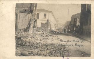 1917 Bitola, Monastir; Burnt down by the Bulgarians, destroyed street and buildings (EB)
