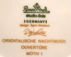 Rosenthal Keleti éjjeli muzsika 1. porcelán falitányér, hibátlan, jelzett, d: 15 cm