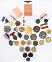 32db vegyes sportérem és plakett, közte szalagosak is T:vegyes