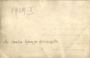1929 Óbudai Gázgyár focicsapata / Hungarian football team, photo (EK)