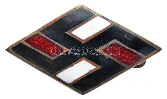 Német 3. Birodalom ~1934. "NSDStB - National Sozialistische Deutscher Studentenbund (Nemzeti Szocialista Német Diákszövetség" zománcozott fém jelvény hátoldalán "62/RZM" (Gustav Hähl, Pforzheim) jelzéssel (24x14mm) T:2 German Third Reich ~1934. "NSDStB - National Sozialistische Deutscher Studentenbund (National Socialist German Students' League)" enamelled badge with "62/RZM" (Gustav Hähl, Pforzheim) mark on the backside (24x14mm) C:XF