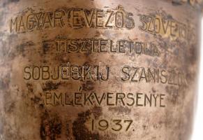 Fém serleg "Magyar Evezős Szövetség tiszteledíja Sobjeskij Szaniszló emlékversenye 1937" f...