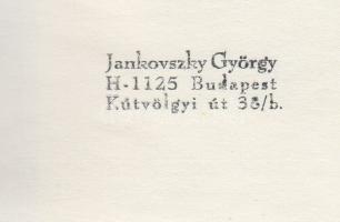 1983 Jankovszky György(1946-): New York, feliratozva, pecséttel jelzett, aláírt fotó, kartonra kasír...
