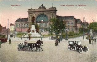 Budapest VII. Keleti pályaudvar, villamos, automobile