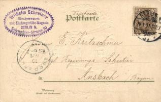 1901 Königreich Preussen / Kingdom of Prussia anniversary, Kaiser Wilhelm II, Emb. litho