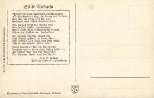 Stille Andacht Kaiser Wilhelm II, Kunstverlag Hans Friedrich Abshagen, Emb. litho