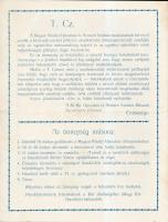 1913 Dekoratív meghívó a M. Kir. Operaház zászlószentelő ünnepségére, Geigner K., Kner nyomtatvány, ...