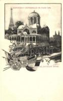 1900 Paris, Exposition Universelle, Serbian pavilion, flags, coat of arms