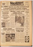1976 A Népsport, az Országos Testnevelési és Sporthivatal Lapjának számai könyvebe kötve, benne olim...