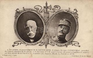Georges Clemencau, Marshal Foch; French propaganda