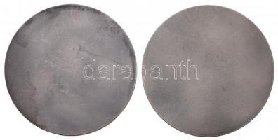 Renner Kálmán (1927-1994) DN "Győr város emlékérem" ezüstözött Br plakett dísztokban (2x) ...