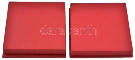 Renner Kálmán (1927-1994) DN "Győr város emlékérem" ezüstözött Br plakett dísztokban (2x) ...