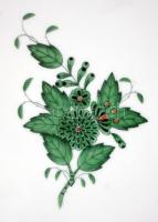 Herendi Apponyi mintás süteményes készlet, kézzel festett, jelzett, apró kopásokkal, d:16,5 (6×), d:...