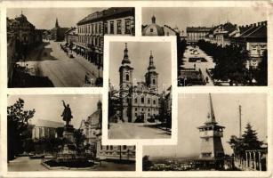 5 db RÉGI magyar városképes lap, vegyes minőségű / 5 old Hungarian postcards, mixed quality