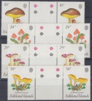 1987 Gombák sor középen üresmezős párokban Mi 468-471