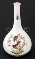 Herendi Rothschild kis váza, kézzel festett, jelzett, hibátlan, m:13 cm