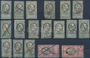 18 db osztrák okmánybélyeg