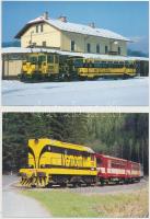 90 db MODERN használatlan motívumlap; vonatok / 90 modern unused motive cards; trains