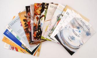 2001-2013 18 db Herendi porcelánnal kapcsolatos kiadvány, folyóirat: Herendi Zoo, Herend Victoria, a Herend Herald 15 lapszáma 2001-2013 közötti évekből számos érdekes képpel, leírással, jó állapotban