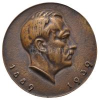 Német 3. Birodalom 1939. "Adolf Hitler 1889-1939" Br plakett (92mm) T:2- German Third Reich 1939. "Adolf Hitler 1889-1939" Br plaque (92mm) C:VF