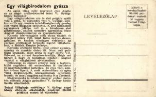 1936 V. György király gyászlap / George V obituary postcard