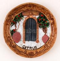 Görög és ciprusi hűtőmágnes, d: 7 cm, 6x4 cm