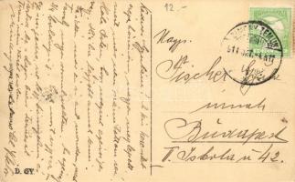 Zimony, Zemun, Semlin; Kikötő a Mátyás király gőzhajóval / Quai / ship station