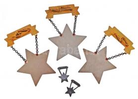 1955. "Kiváló Dolgozó" Rákosi-címeres zománcozott fém kitüntetés eredeti tokban (3x), kett...