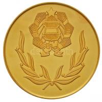 ~1980. "A Magyar Népköztársaság Külügyminisztériuma - 30 év a szocialista diplomáciáért" aranyozott fém emlékérem dísztokban (50mm) T:PP karc, ujjlenyomat