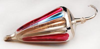 Esernyő alakú karácsonyfadísz, h: 11 cm