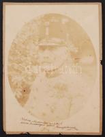 cca 1910 Korabeli fotó kartonra kasírozva: Nemesvidi Récsey Dezső (1851-1941) tábornok fotója dedikációjával, 23x17cm