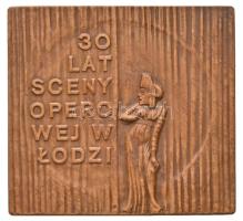 Lengyelország 1984. "30 éves a Lódz-i Opera / 1954-1984" Br emlékplakett eredeti dísztokban (66x61mm) T:2 Poland 1984. "30th Anniversary of the Lódz Opera / 1954-1984" Br commemorative plaque in original case (66x61mm) C:XF