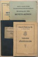 1929-1945 Különféle banki okmányok: betétkönyv (2 db), érdekeltségi könyv, ill. folyószámla ellenkönyvecske, különböző pénzintézeteknél (Nemzeti Hitelintézet Rt., Pesti Hazai Első Takarékpénztár-egyesület, Sarkavidéki Takarékpénztár Rt., stb.), összesen 4 db